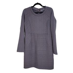 Prana Quilted Long Sleeve Grey Dress Womens Size Medium